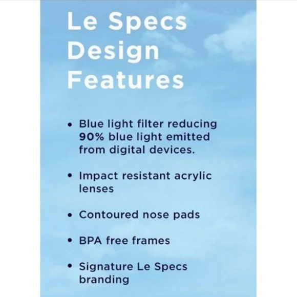 Le Specs Blue Light Blocking Glasses - Bandwagon in Vintage Clear - Picture 5 of 5